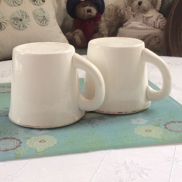 🦆 Mid-Century Pair 60s 70s Ceramic Ducks and Geese Coffee Mugs - Picture 3 of 5
